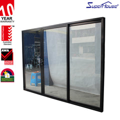Australian standard as2047 double glazed sound proof aluminium sliding glass doors and windows on China WDMA