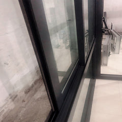 Balcony standard glass double pane sliding window aluminum frame size on China WDMA
