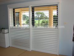 Basswood sliding patio door security shutters on China WDMA
