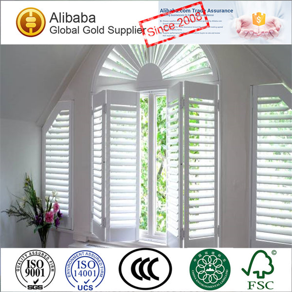Best Quality Best Price of Homely Customized Stained Faux Wood Plantation Shutters Discount on China WDMA