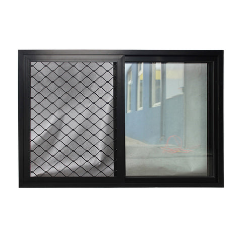 Best cost modern design customized 3 track design glass aluminum horizontal sliding window for Australia market on China WDMA
