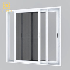 Best prices custom specification 12mm tempered glass door black aluminium mosquito net sliding door for nigeria outdoor on China WDMA