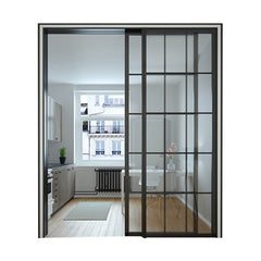 Best prices custom specification 12mm tempered glass door black aluminium sliding door for nigeria outdoor on China WDMA