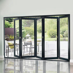 Bifold glass door frame sliding folding glass doors panel entrance thickness price on China WDMA