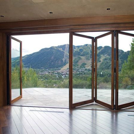 Bifold glass door frame sliding folding glass doors panel entrance thickness price on China WDMA