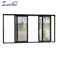 Big view Aluminum fixed window sliding door for house balcony french doors on China WDMA