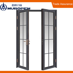Big view aluminium alloy bi-fold interior glass door continuous twin-seal system comply with American standard on China WDMA