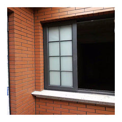 Black aluminum vertical sliding double hung window on China WDMA