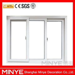Buy wood texture aluminum windows triple tracks sliding window price on China WDMA
