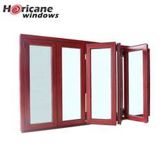 CSA NFRC AS2047 standard custom sized external frosted glass aluminum bi fold folding doors on China WDMA
