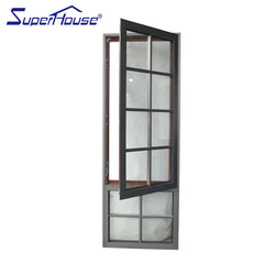 CSA/ NFRC/ Florida/Australia standard Double glass Thermal break aluminum frame wood grain casement window on China WDMA