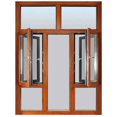 Casement window with glass hollow shutters 304 s.s screen window leaf optional on China WDMA