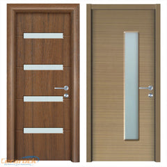 Cerarock PVC MDF Door for Bathroom toliet design with glass on sale on China WDMA