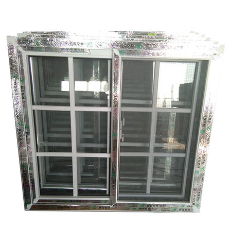 Cheap 2 Track aluminum sliding windows with grill design double glass for home on China WDMA