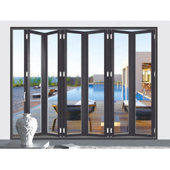 Cheap Exterior Aluminum Frame Door And Window Glass Patio Accordion Folding Doors Bi Fold Door on China WDMA