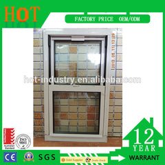 Cheap House Windows for Sale White Color PVC Single Top Hung Windows PVC Profile Sliding Windows on China WDMA
