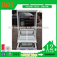 Cheap House Windows for Sale White Color PVC Single Top Hung Windows PVC Profile Sliding Windows on China WDMA