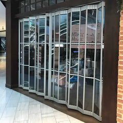 Cheap Japanese commercial shop pvc polycarbonate slat accordion folding sliding door on China WDMA
