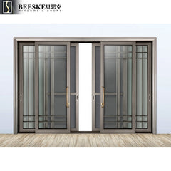 Cheap Price Large Size Tempered Glass Interior Three Track Aluminum Sliding Doors For Balcony on China WDMA