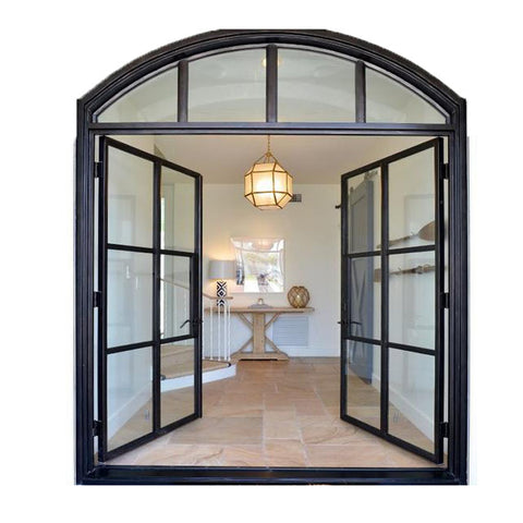 Cheap aluminum arch french doors and arch window design on China WDMA