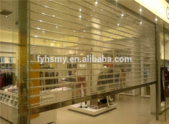 Cheap aluminum frame automatic/manual glass PC crystal roller shutter door/sliding doors on China WDMA
