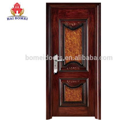 Cheap metal doors anti fire steel security door for interior steel sheet french fireproof exterior door on China WDMA