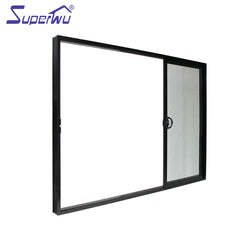 Cheap sound insulation commercial aluminum three rail double glass sliding doors on China WDMA