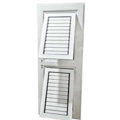 Cheapest bathroom casement door with ventilation aluminum louvers on China WDMA