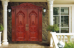 Chic Hand Engraving French Double Doors Exterior Decorative Exterior Doors Cost Of Solid Wood Doors on China WDMA