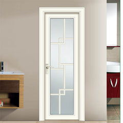 China Supplier New Design Door Aluminium Frame Frosted Double Tempered Glass Interior Toilet Door Entry Door on China WDMA