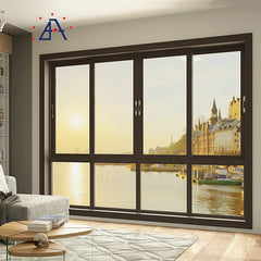 China Supplier tempered glass thermal break sliding aluminum window with screen on China WDMA