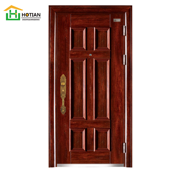 China manufacturer professional anti-theft steel security door exterior front doors turkish fire-proof safety design on China WDMA