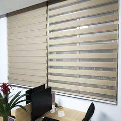 China product motorized pleated fabric zebra blinds window for french door on China WDMA