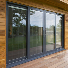 China supplier brown glass aluminium slide and swing doors cost on China WDMA
