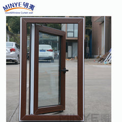 China supplier high quality cheap swing windows wood color UPVC small casement window on China WDMA