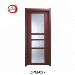 Chinese Cheap Price Waterproof Kitchen Pvc Sliding French Glass Barn Wood Door For Toilet Bathrooms on China WDMA