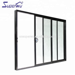 Commercial and Home 3 panel tempered safety glass aluminium profile sliding door on China WDMA