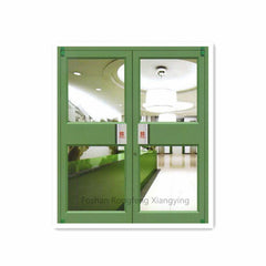 Commercial exterior aluminum glass double entry doors on China WDMA