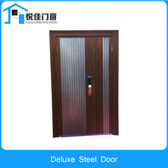 Commercial exterior steel door installing a security screen door on China WDMA