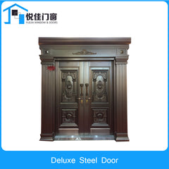 Commercial exterior steel door installing a security screen door on China WDMA