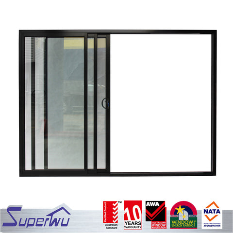 Commercial large triple tempered glass Aluminium dorma sliding door on China WDMA