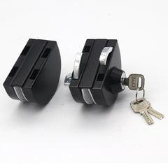 Commercial stainless steel glass to glass glass sliding door locks for double door on China WDMA
