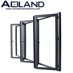 Commercial system accordion bifold patio doors aluminium frame with tempered glass on China WDMA