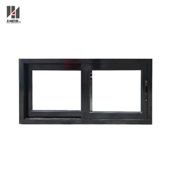 Commerical horizontal opening double glazed black aluminum sliding windows on China WDMA