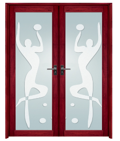 Complete specifications double leaf glass bathroom door design on China WDMA