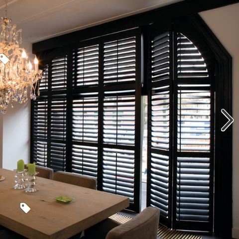 Custom Shutters for Sliding Door Wooden 64mm Louver Plantation Shutters on China WDMA