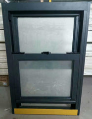 Custom made high quality american style double pane aluminium vertical sliding single hung window on China WDMA
