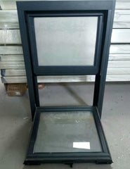Custom made high quality american style double pane aluminium vertical sliding single hung window on China WDMA