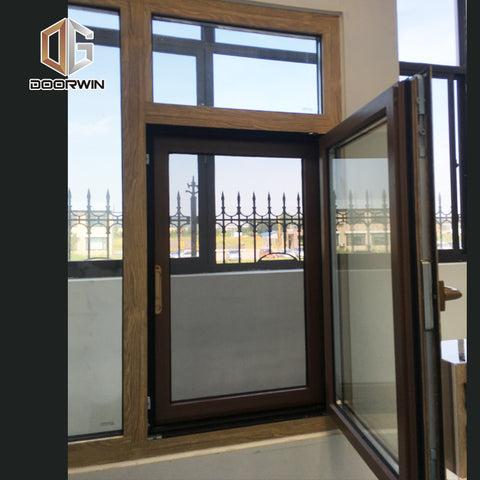 Custom size aluminum casement window parts aluminium wood grain windows online on China WDMA