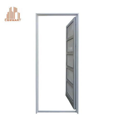 Customize Single open exterior steel aluminum screen security entry door on China WDMA